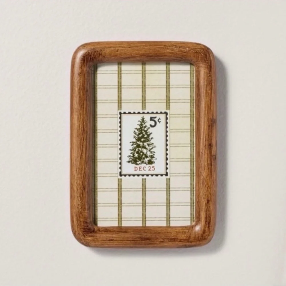 NWT‎ Hearth & Hand 5”x7” Christmas Tree Stamp Framed Wall Art